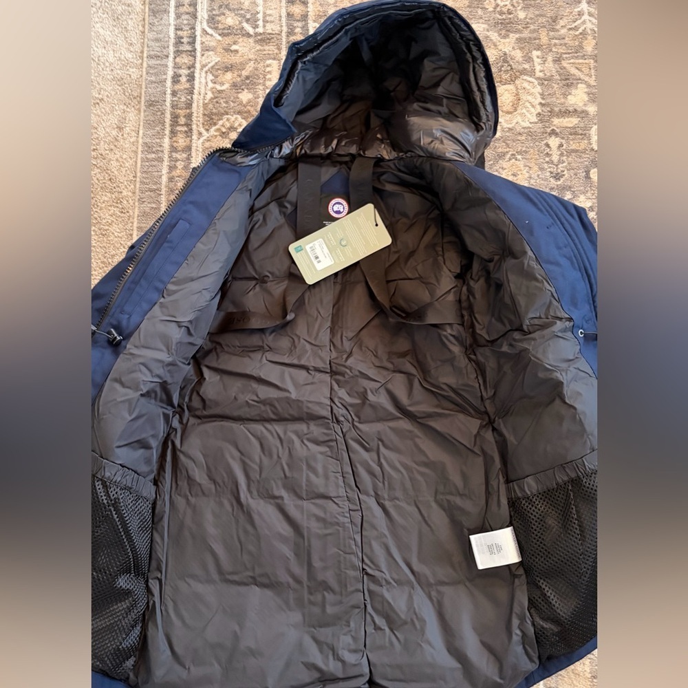 Canada Goose Women's Rossclair Parka 2580W Size Small Atlantic Navy Blue NWT - Picture 5 of 6